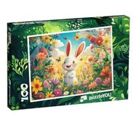 puzzleYOU : Puzzle de 100 pièces « Le Lapin émerveillé Heribert »