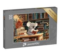 puzzleYOU : Puzzle de 100 pièces « Lecture de Koalas à la bibliothèque »