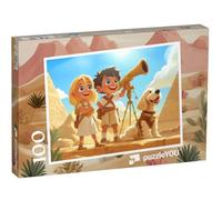 puzzleYOU : Puzzle de 100 pièces « Leo et Mia à la Chasse au trésor en Égypte »