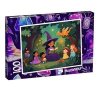 puzzleYOU : Puzzle de 100 pièces « Les apprentis sorciers dans la forêt des Contes de fées »