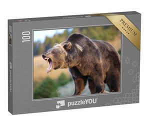 puzzleYOU : Puzzle de 100 pièces « Ours Brun d'Amérique du Nord, Grizzly »