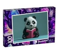 puzzleYOU : Puzzle de 100 pièces « Panda Paddy en Train de Lire »
