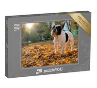 puzzleYOU : Puzzle de 100 pièces « Un Bouledogue français est Assis »