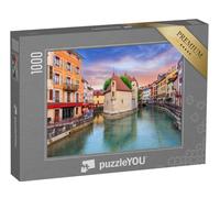 puzzleYOU : Puzzle de 1000 pièces « Annecy, Haute-Savoie, France. Le château sur Une île (Palais de l'Isle) et la rivière Thiou. »