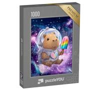 puzzleYOU : Puzzle de 1000 pièces « Astronautes Capybara avec Glace »