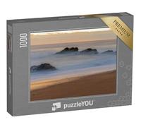 puzzleYOU : Puzzle de 1000 pièces « Battement de Vagues sur Une Plage de Sable de l'Océan Atlantique. Sables d'Olonne, Vendée, Pays-de-la-Loire »