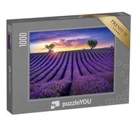puzzleYOU : Puzzle de 1000 pièces « Beau Champ de Lavande au Coucher du Soleil. »