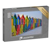 puzzleYOU : Puzzle de 1000 pièces « Cabines de Plage colorées, Le Cap, Afrique du Sud »
