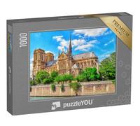 puzzleYOU : Puzzle de 1000 pièces « Cathédrale Notre-Dame Vue de la Seine, Paris, France »