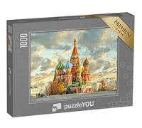 puzzleYOU : Puzzle de 1000 pièces « Cathédrale Saint-Basile sur la Place Rouge, Moscou, Russie »