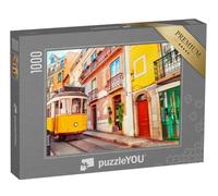 puzzleYOU : Puzzle de 1000 pièces « Célèbre Tramway Ancien dans la Rue à Lisbonne, Portugal »