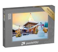 puzzleYOU : Puzzle de 1000 pièces « Charmant Village du Père Noël en Laponie Finlande »