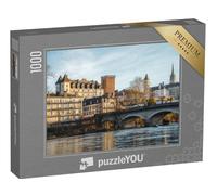 puzzleYOU : Puzzle de 1000 pièces « Château de Pau et Le Gave de Pau au Coucher du Soleil, France »