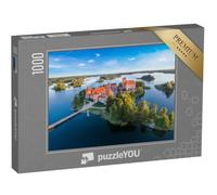 puzzleYOU : Puzzle de 1000 pièces « Château de Trakai : château insulaire Gothique médiéval sur Le lac Galve, Lituanie »