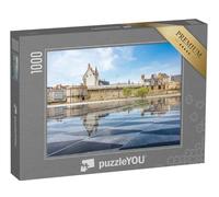 puzzleYOU : Puzzle de 1000 pièces « Château des ducs de Bretagne avec Fontaine à Miroir d'eau dans la Ville de Nantes »