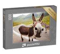 puzzleYOU : Puzzle de 1000 pièces « Drôle d'âne dans Les Montagnes roumaines »