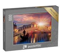 puzzleYOU : Puzzle de 1000 pièces « Gondole près du Pont du Rialto à Venise, Italie »
