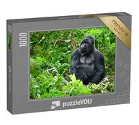 puzzleYOU : Puzzle de 1000 pièces « Gorille de Montagne à Dos argenté dans Une forêt Tropicale au Rwanda »