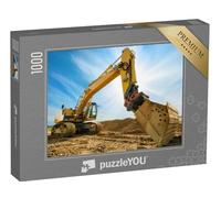 puzzleYOU : Puzzle de 1000 pièces « Grande Pelleteuse sur Un Nouveau Chantier »