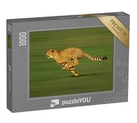 puzzleYOU : Puzzle de 1000 pièces « Guépard Adulte en Plein Sprint »