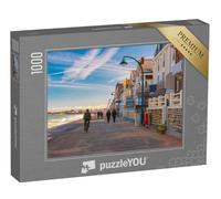 puzzleYOU : Puzzle de 1000 pièces « Haute Digue de Pierre à marée Basse dans la Belle Ville Portuaire entourée de remparts de Saint-Malo »