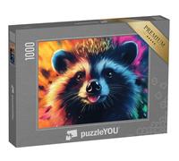 puzzleYOU : Puzzle de 1000 pièces « Hérisson effronté dans la Manie des Couleurs »