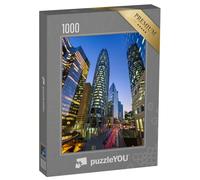 puzzleYOU : Puzzle de 1000 pièces « La Défense, Le Quartier d'affaires de Paris à l'heure Bleue »