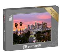 puzzleYOU : Puzzle de 1000 pièces « La Ligne d'horizon du Centre-Ville de Los Angeles au Coucher du Soleil »
