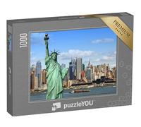 puzzleYOU : Puzzle de 1000 pièces « La Statue de la Liberté avec l'Hudson River, New York City »