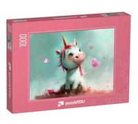 puzzleYOU : Puzzle de 1000 pièces « l'amour de la Licorne Rend Courageux »