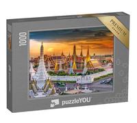 puzzleYOU : Puzzle de 1000 pièces « Le Grand Palais et Le Temple Wat Phra Keaw au Coucher du Soleil, Bangkok, Thaïlande »