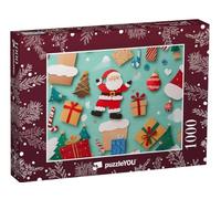 puzzleYOU : Puzzle de 1000 pièces « Le Père Noël s'amuse à bricoler »