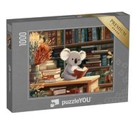 puzzleYOU : Puzzle de 1000 pièces « Lecture de Koalas à la bibliothèque »