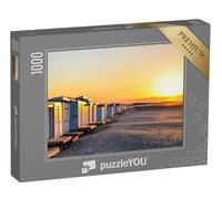 puzzleYOU : Puzzle de 1000 pièces « Les cabines de Plage - Plage de Calais, Nord de la France »