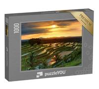 puzzleYOU : Puzzle de 1000 pièces « Les rizières en terrasses de Jatiluwih à Bali au Lever du Soleil, Indonésie »