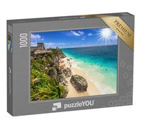 puzzleYOU : Puzzle de 1000 pièces « Magnifique Plage de Tulum sur la mer des Caraïbes, Mexique »