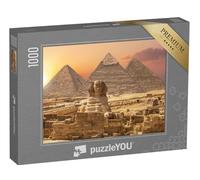 puzzleYOU : Puzzle de 1000 pièces « Merveilles du Monde d'Egypte : Pyramides avec Sphinx, Gizeh »