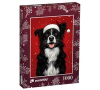 puzzleYOU : Puzzle de 1000 pièces « Noël avec Le Border Collie Kira »