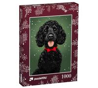 puzzleYOU : Puzzle de 1000 pièces « Noël avec Le Caniche Louis »