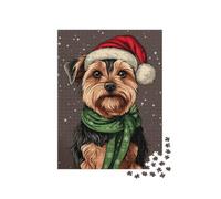 puzzleYOU : Puzzle de 1000 pièces « Noël avec Le Yorkshire Terrier Romeo »