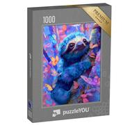 puzzleYOU : Puzzle de 1000 pièces « Paresseux Bleu au Pays des rêves »