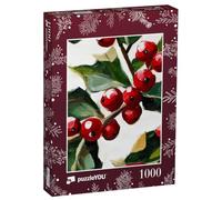 puzzleYOU : Puzzle de 1000 pièces « Peinture à l'huile de Noël : Le Houx »