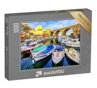 puzzleYOU : Puzzle de 1000 pièces « Petit Port de pêche Vallon des Auffes avec des Maisons Traditionnelles pittoresques et des Bateaux, Marseille »