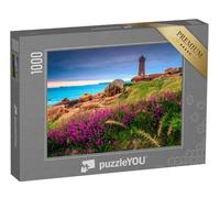 puzzleYOU : Puzzle de 1000 pièces « Phare et Fleurs au Coucher du Soleil, Bretagne, France »