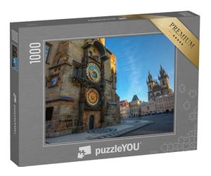 puzzleYOU : Puzzle de 1000 pièces « Place de la Vieille Ville de Prague, Lever du Soleil sur la Tour de l'horloge astronomique »