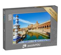 puzzleYOU : Puzzle de 1000 pièces « Place d'Espagne, Plaza de Espana, Séville, Espagne »