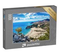 puzzleYOU : Puzzle de 1000 pièces « Plage de Sable doré : Tsambika, Rhodes, Grèce »