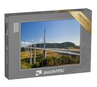 puzzleYOU : Puzzle de 1000 pièces « Pont haubané Viaduc de Millau sur la vallée du Tarn, département de l'Aveyron, France »