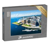 puzzleYOU : Puzzle de 1000 pièces « Port d'Oslo : Quartier d'Aker Brygge, Oslo, Norvège »