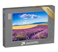 puzzleYOU : Puzzle de 1000 pièces « Provence, France. Champ de Lavande été Coucher de Soleil Paysage, célèbre Plateau de Valensole. »